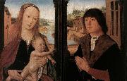 unknow artist Diptych with a Man at Prayer before the Virgin and Child Spain oil painting reproduction